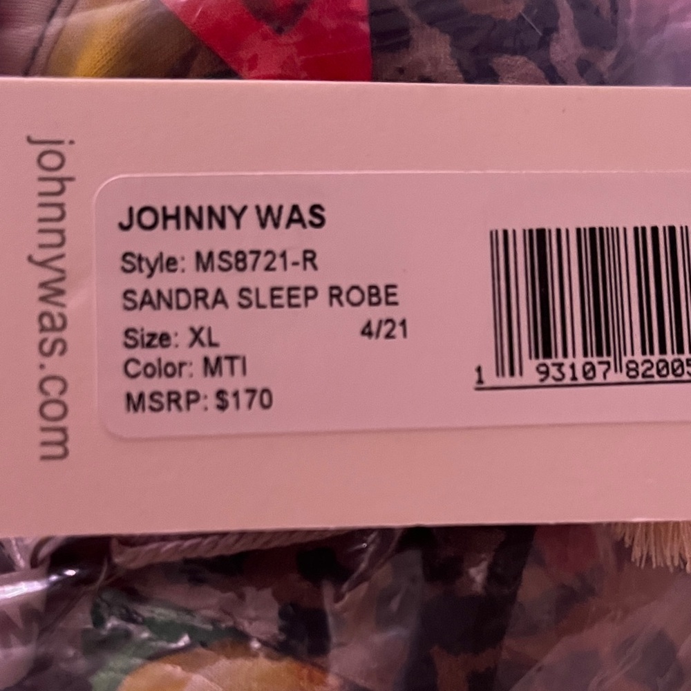 $170 BEAUTIFUL Johnny Was Sandra asleep Robe XL - Picture 5 of 5